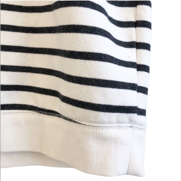 Old NAVY “Hello There”’Graphic Striped Sweatshirt Size Small in Black and White - Picture 6 of 14